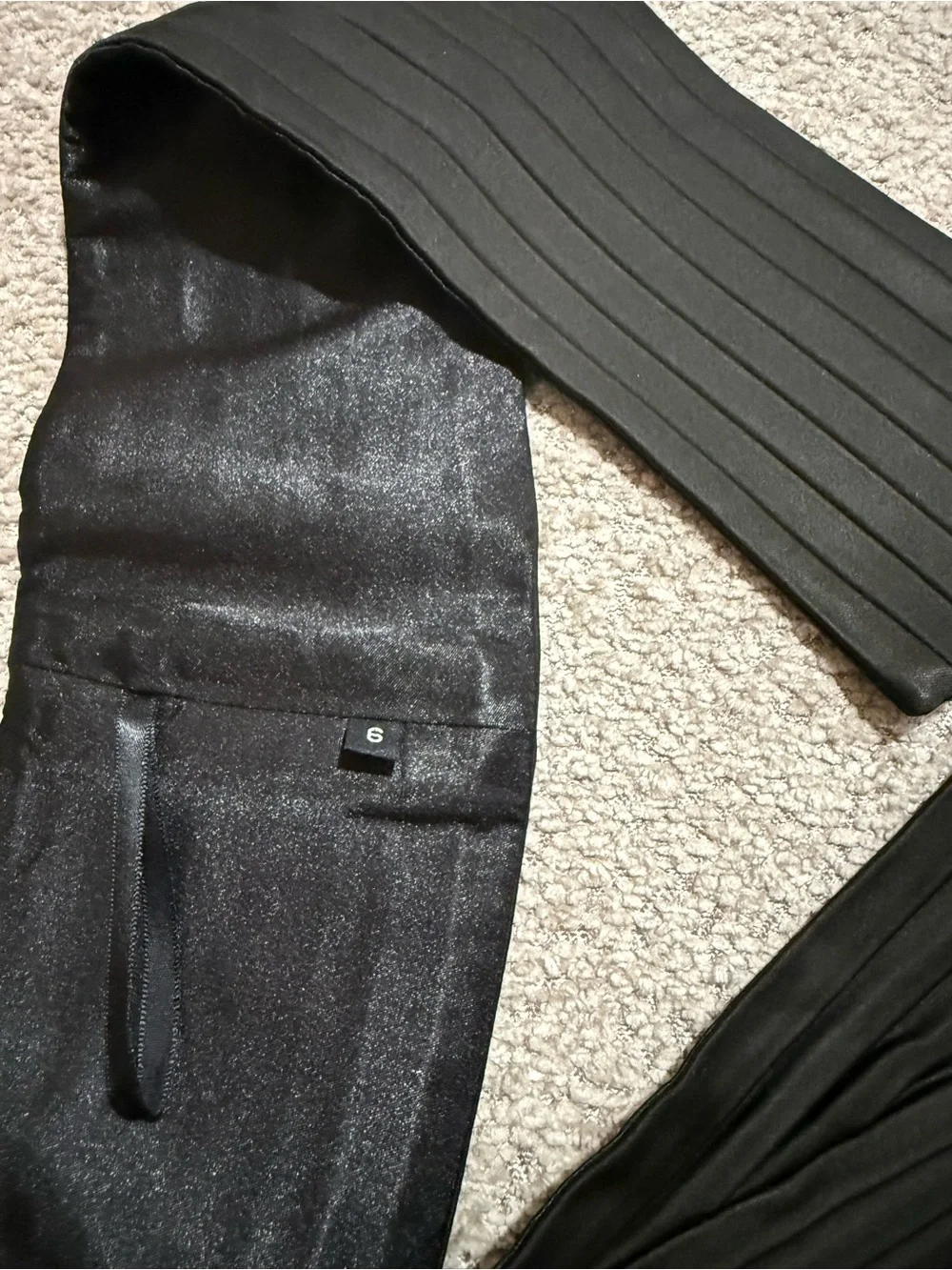 Cache Black Pleated Waist Accent  Belt
